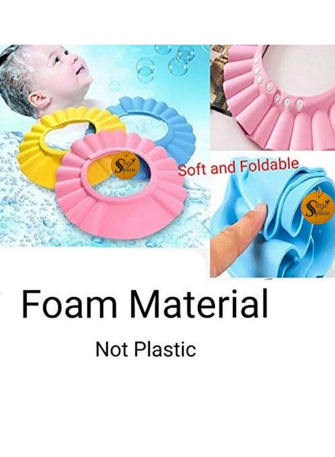 Sage Square Adjustable Ear Protector Design Safe And Soft Bathing Baby Shower Cap (Random) - Image 5