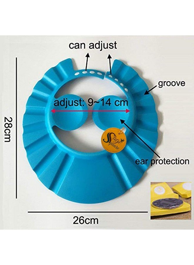 Sage Square Adjustable Ear Protector Design Safe And Soft Bathing Baby Shower Cap (Random) - Image 3