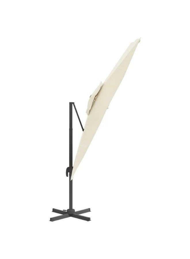 vidaxl vidaXL Double Top Cantilever Umbrella Sand White 400x300 cm  - Image 2