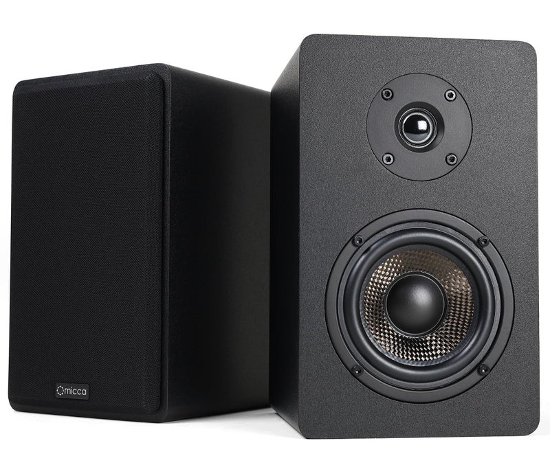 Micca MB42X Advanced Bookshelf Speakers for Home Theater Surround Sound, Stereo, and Passive Near Field Monitor, 2-Way (Black, Pair) - Image 1