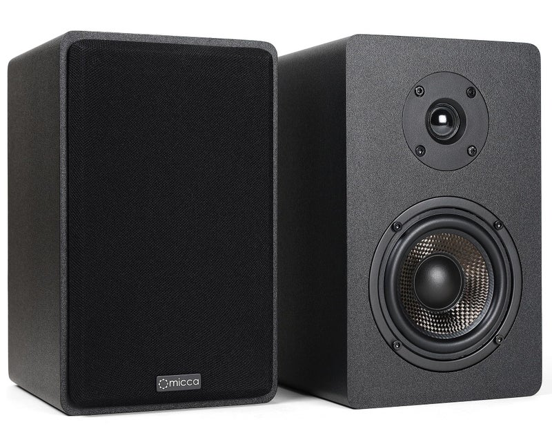 Micca MB42X Advanced Bookshelf Speakers for Home Theater Surround Sound, Stereo, and Passive Near Field Monitor, 2-Way (Black, Pair) - Image 4