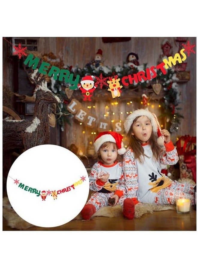 Moira Merry Christmas Bunting Banner for Home Door Mantle Decoration, 300 cm - Image 2