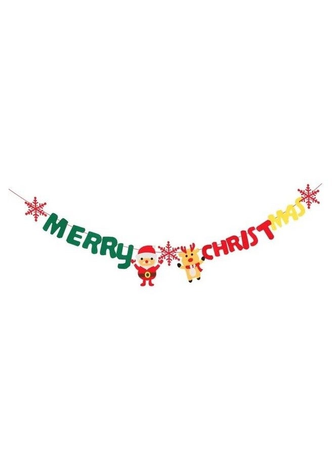 Moira Merry Christmas Bunting Banner for Home Door Mantle Decoration, 300 cm - Image 1