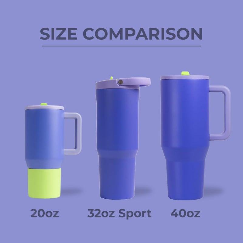 HydroJug Sport - Stainless Steel Tumbler with Straw, Vacuum Insulated, 32oz Leakproof Water Bottle, Ergonomic Design, Reusable, Dishwasher Safe, Rubber Base, Durable for Gym or Outdoors, Lime Rickey - Image 4