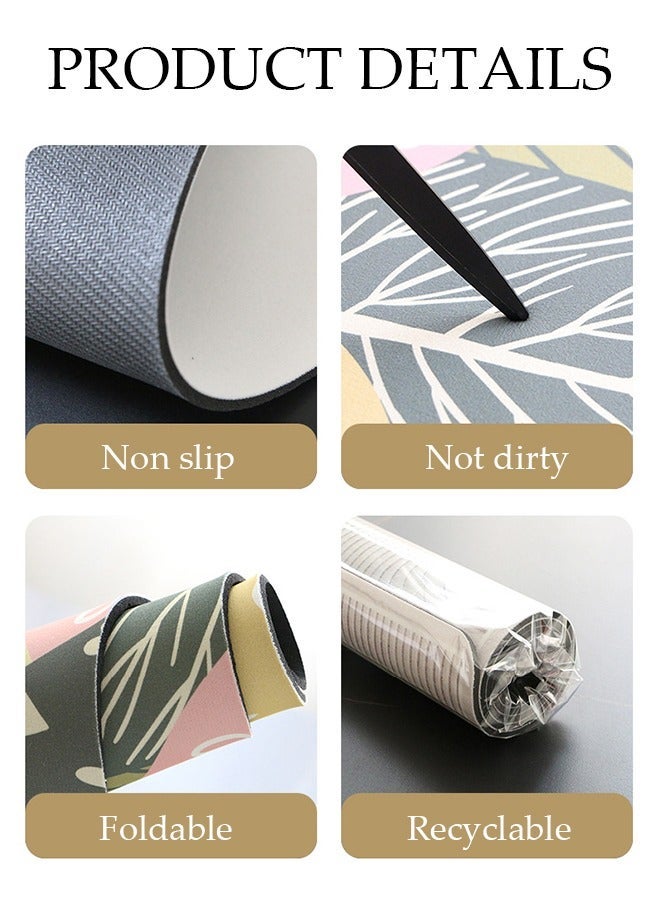 HOMESTAR 2 Pieces Diatom Mud Kitchen Mat Set Bathroom Bath Rug Extra Soft and Absorbent Rugs Non-Slip Quick Drying Floor Tub for Shower 40*60cm/40*120cm - Image 3