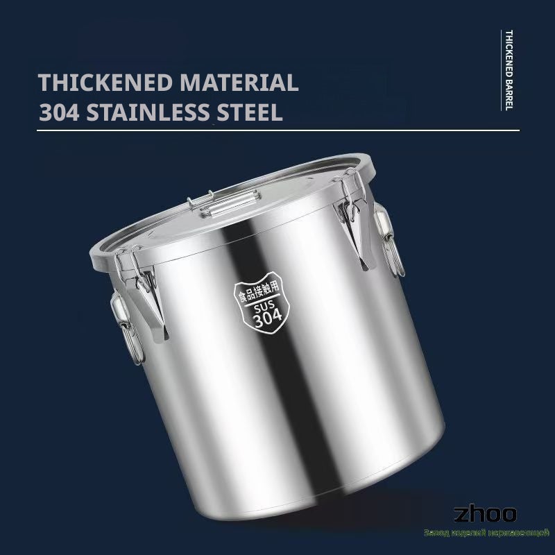 Stainless Steel Transport Bucket with Lid - Image 3
