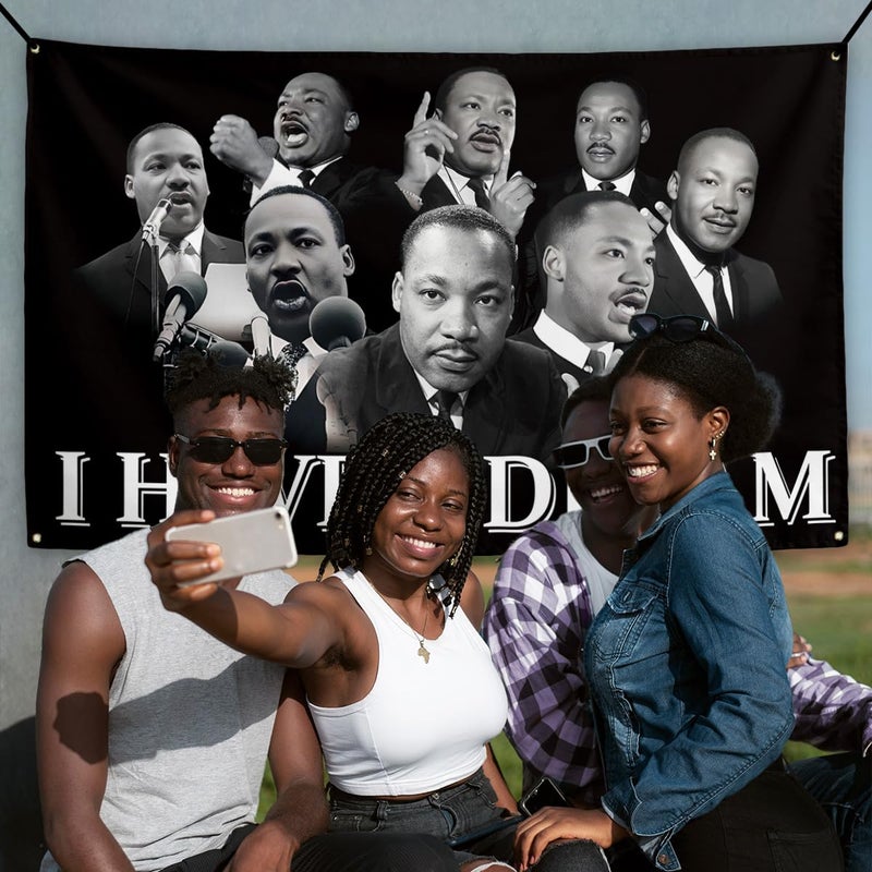 Yarcooly Martin Luther King Jr. Day Backdrop I Have A Dream Banner MLK Day Decor African American Martin Luther King Jr. Day Decorations for Home Party - Image 2