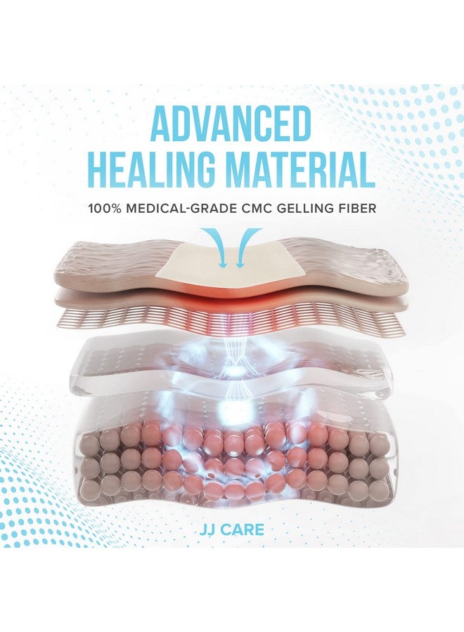JJ CARE Hydrocolloid Dressing 6X6 [Pack 5], 0.8Mm Thick Large Hydrocolloid Bandages W/O Border, Self-Adhesive Thin Hydrocolloid Wound Dressing, Wound Care Bandages For Bedsores And Blisters - Image 4