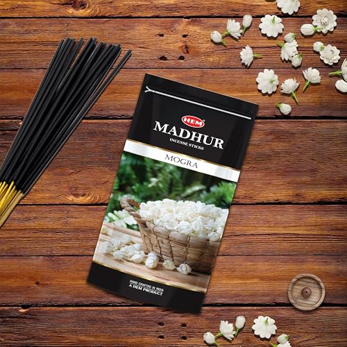 Hem Madhur Mogra Incense Sticks | Premium Agarbatti in Resealable Zip Pouch for Puja, Meditation & Home Freshness | Soothing Floral Aroma | Burns 35-40 Min | Approx. 100 Sticks | 135 gm Pack - Image 3