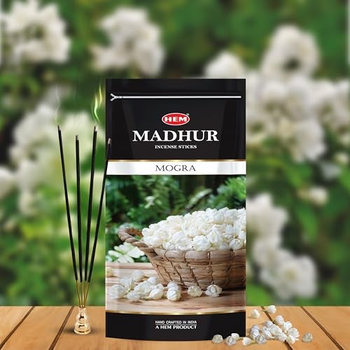 Hem Madhur Mogra Incense Sticks | Premium Agarbatti in Resealable Zip Pouch for Puja, Meditation & Home Freshness | Soothing Floral Aroma | Burns 35-40 Min | Approx. 100 Sticks | 135 gm Pack - Image 2