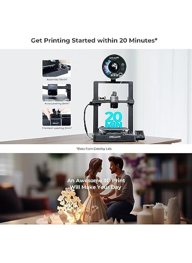 Topleo - 3D printer，Creality Ender-3 V3 SE 3D Printer with CR Touch Auto Leveling 220*220*250mm Printing Size and Sprite Direct Extruder Stable Dual Z-axis Ensuring High Print Quality with 3.2in Color Knob Scr - Image 1