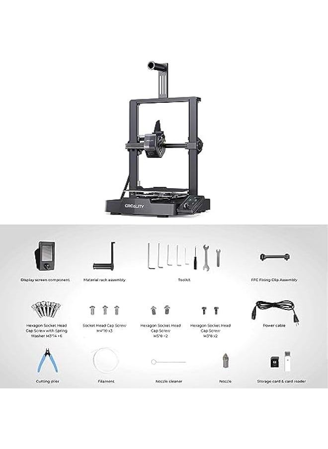 Topleo - 3D printer，Creality Ender-3 V3 SE 3D Printer with CR Touch Auto Leveling 220*220*250mm Printing Size and Sprite Direct Extruder Stable Dual Z-axis Ensuring High Print Quality with 3.2in Color Knob Scr - Image 1