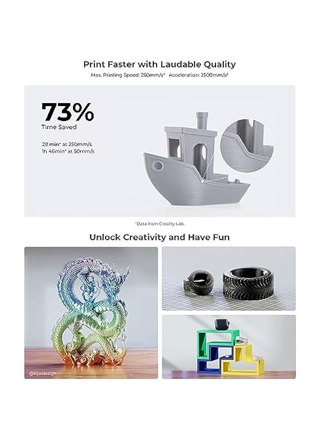 Topleo - 3D printer，Creality Ender-3 V3 SE 3D Printer with CR Touch Auto Leveling 220*220*250mm Printing Size and Sprite Direct Extruder Stable Dual Z-axis Ensuring High Print Quality with 3.2in Color Knob Scr - Image 1