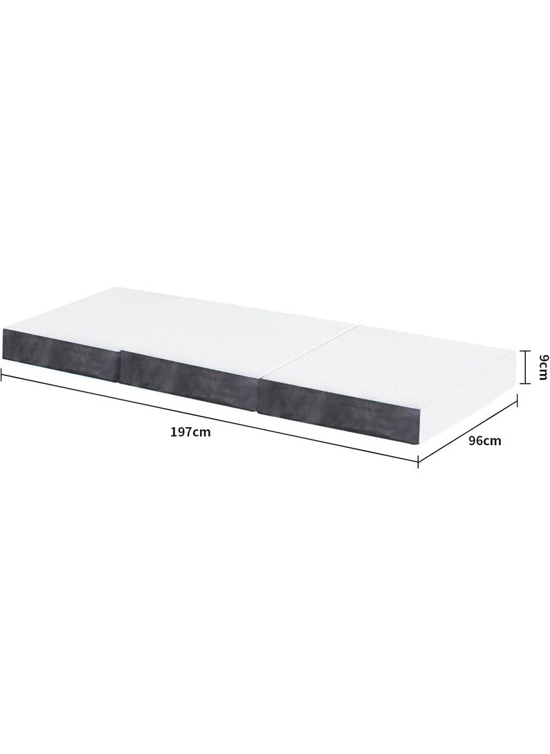 Yoawllty Foldable Mattress, 4 Inch Tri-Folding Single Mattress with Non-Slip Bottom, Mattress Fits for Travel, Camping, Floor, Portable Bed(77 Inch×38 Inch×4 Inch)  - Image 3