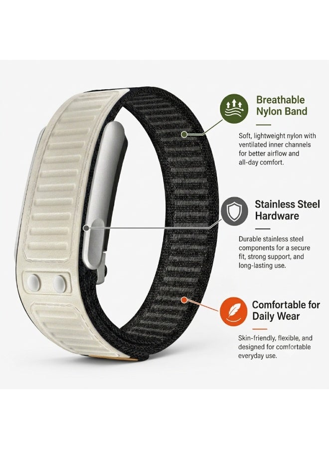 TEMPO Navigator Hybrid Nylon & Silicone Sport Replacement Strap Compatible for WHOOP 5.0 Life /MG – ECG Compatible Fitness Tracker, Breathable & Durable with Secure Slider Connector Band | NOT for Gen 4 - Image 2