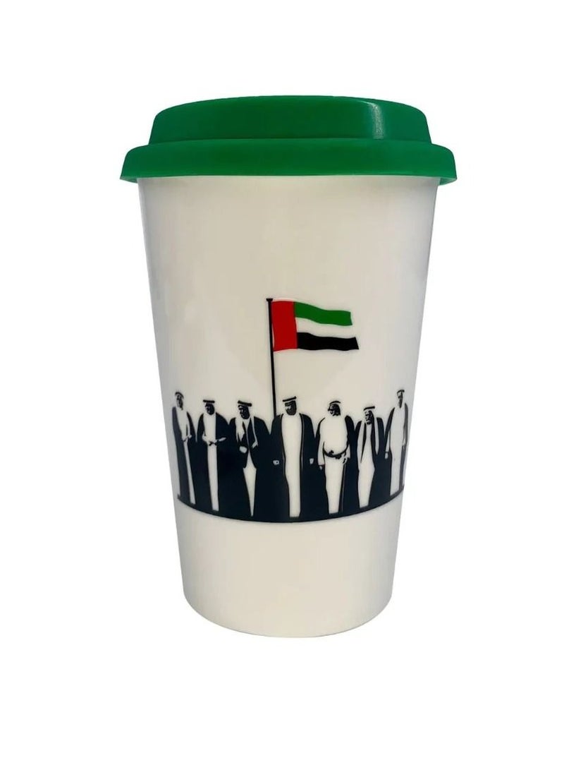 كوب الإمارات مع غطاء 12.5 سم