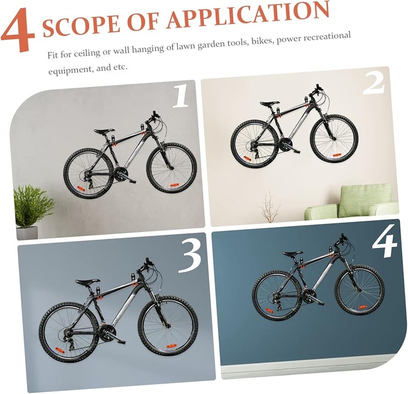 Orange Heavy Duty Garage Hooks 4pcs Ladder and Tool Organizer for Storage - Image 5