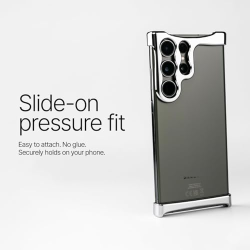 Arc Pulse Designed for Samsung Galaxy S22 Ultra Phone Case (2023), Minimalist Protective Shock Absorption Aerospace Grade Aluminum Shells + Elastomer Inlays Easy Fit 6.1 inch Matte Black - Image 2