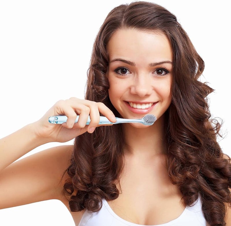 VILLCASE 6 Pack Silver Ion Soft Bristle Toothbrushes Wide Head Green Pink Travel Oral Care - Image 5