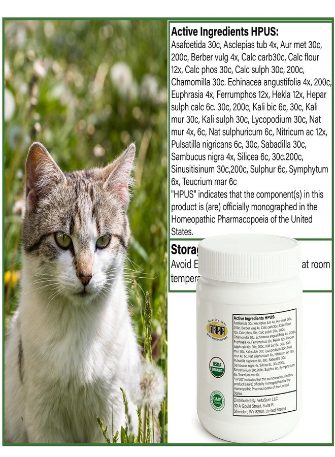 VetaSure Cat Sneezing Treatment, Feline Nasal and Sinus Supplements, Homeopathy Powder Formula, 100g - Image 5