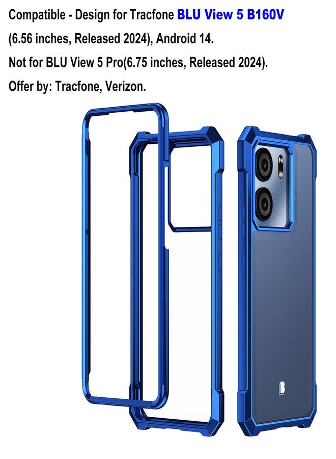 Ailiber for BLU View 5 Cell Phone Case, with Screen Protector, Dual Layer Shockproof Bumper, Clear Transparent Anti Yellowing, Slim [Scratch-Resistant] Cover for View 5-Blue - Image 2