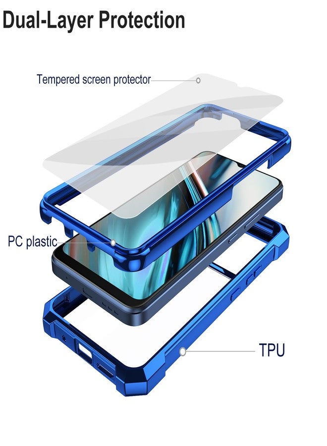 Ailiber for BLU View 5 Cell Phone Case, with Screen Protector, Dual Layer Shockproof Bumper, Clear Transparent Anti Yellowing, Slim [Scratch-Resistant] Cover for View 5-Blue - Image 3