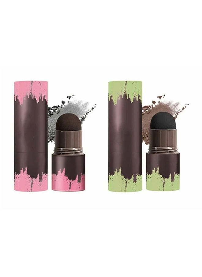 Mist Conccaler Hairline Repair Stick, Natural Brown Shade Hairline Powder,Shadow Sponge Pen Waterproof Hair Root Concealer For Thinning Hair Root Touch-Up(02#)