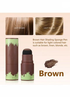 Heyxi Mist Conccaler Hairline Repair Stick, Natural Brown Shade Hairline Powder,Shadow Sponge Pen Waterproof Hair Root Concealer For Thinning Hair Root Touch-Up(02#)  - Image 2