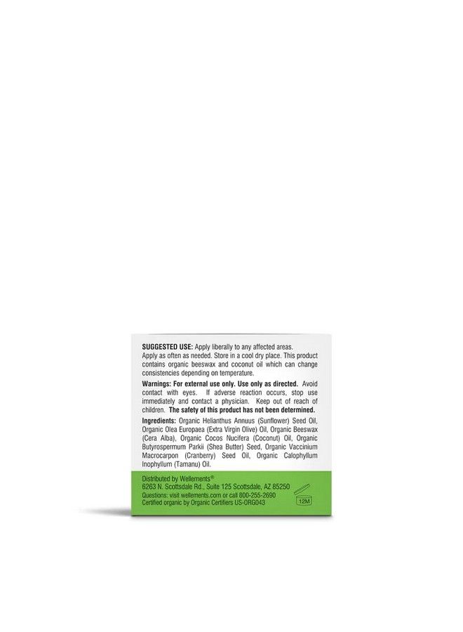 Wellements Organic All Purpose Balm For Babies ; Soothing All Over Ointment For Chafed & Sensitive Skin Dry Skin Moisturizer For Infants Free From Petroleum Parabens & Fragrances ; 1.8 Fl Oz - Image 3