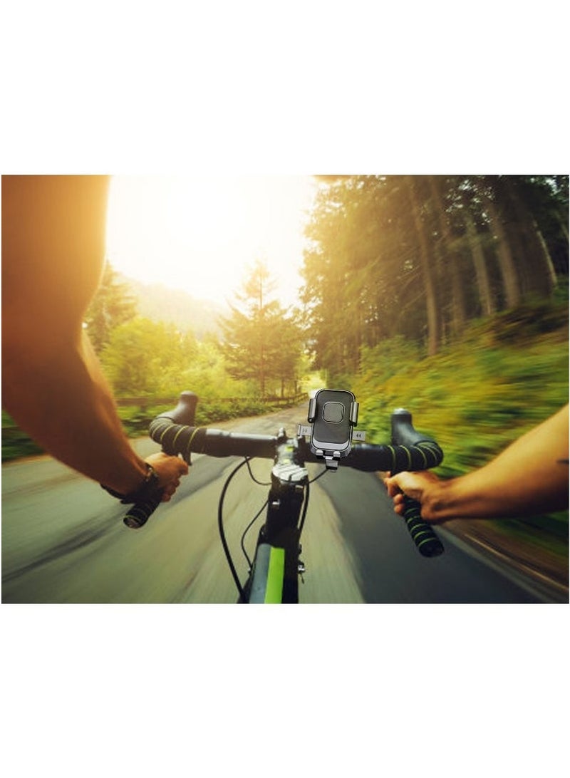 Shock-Absorbing Motorcycle Phone Holder, Adjustable Mount Bracket for Motorbike and Bicycle, Universal Fit for iPhone, Samsung, Huawei, Xiaomi, Redmi, Honor, and More - Image 4