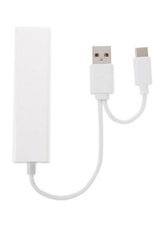 نيبمينينت موزع منافذ Type-C USB مع محول إيثرنت أبيض  - Image 2