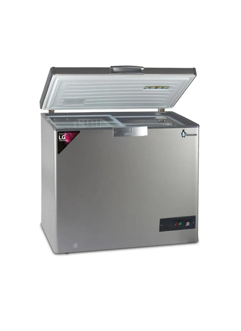 Penguin ES250 SILVER CHEST FREEZER - 205 L Sliding Glass Door  - LG compressor 