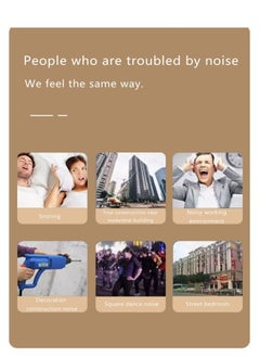 Ocean Soft and Breathable Ear Defenders, Ear Protection Noise Cancelling Headphones, Noise Cancelling Headphones for Sleeping Studying pure cotton Soundproof Earmuffs (Black）  - Image 5
