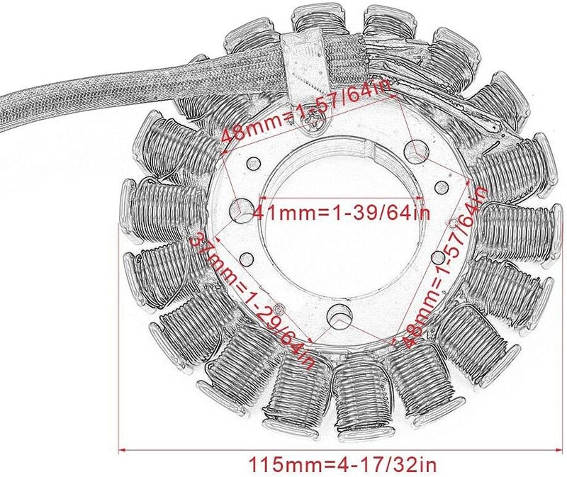 QASULER Motorcycle Stator Coil Generator Magneto - Image 2