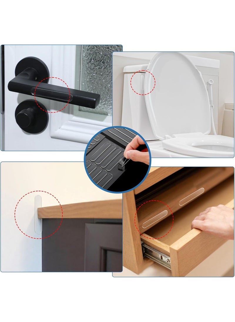 AVNISH AVNISH 20Pcs Transparent Strip Door Handle Bumper Soft Wall Protector Self Adhesive Door Knob for Wall Shield Guard Sliding Clear Door Bumpers Stick Stopper Silencer Home Office Strips  - Image 4