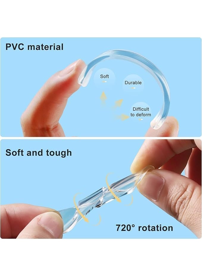 AVNISH AVNISH 20Pcs Transparent Strip Door Handle Bumper Soft Wall Protector Self Adhesive Door Knob for Wall Shield Guard Sliding Clear Door Bumpers Stick Stopper Silencer Home Office Strips  - Image 2