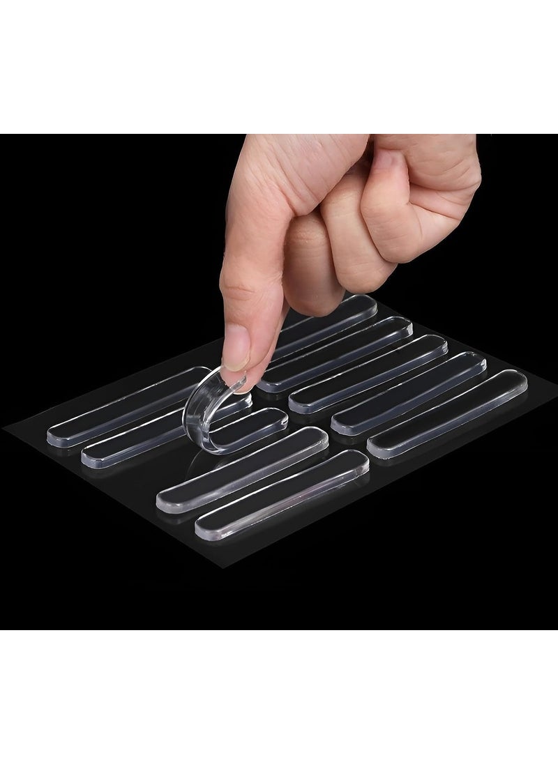 AVNISH AVNISH 20Pcs Transparent Strip Door Handle Bumper Soft Wall Protector Self Adhesive Door Knob for Wall Shield Guard Sliding Clear Door Bumpers Stick Stopper Silencer Home Office Strips  - Image 3