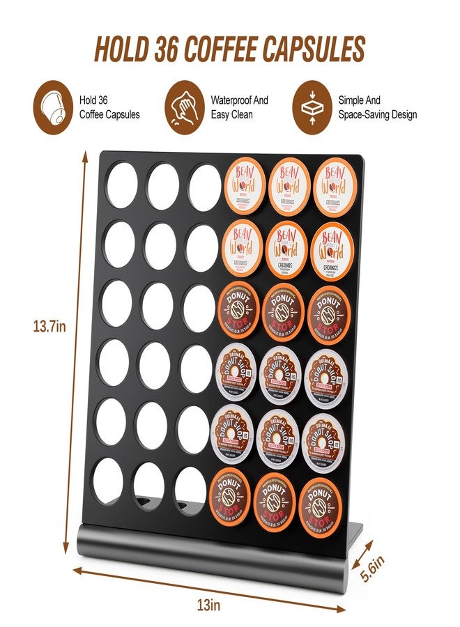 Tegrace Coffee Pods Holder Compatible With K Cup. K Cup Organizer, K Cup Holder, Holds 36 Pods for coffee station, Offices, and Kitchens, K-Cup Pod Holders Display Rack for Countertop - Image 3