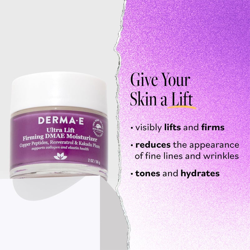 derma-e Derma E Firming DMAE Moisturizer - Copper Peptides, Resveratrol & Kakadu Plum - Supports Collagen and Elastin Healthâ€“ Vegan Facial Skin Care, 2oz - Image 2