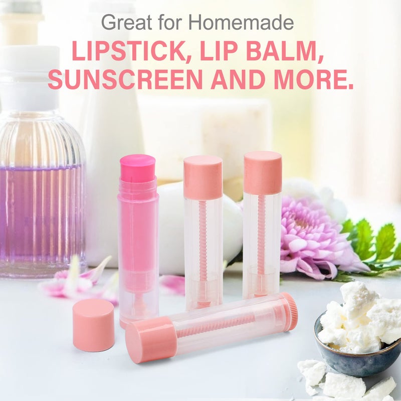 LotFancy Lip Balm Tubes Empty, 60PCS 5.5ml (3/16 Oz), Clear Lip Balm Container Tubes with Pink Caps, BPA Free & Leak Free, Refillable - Image 4