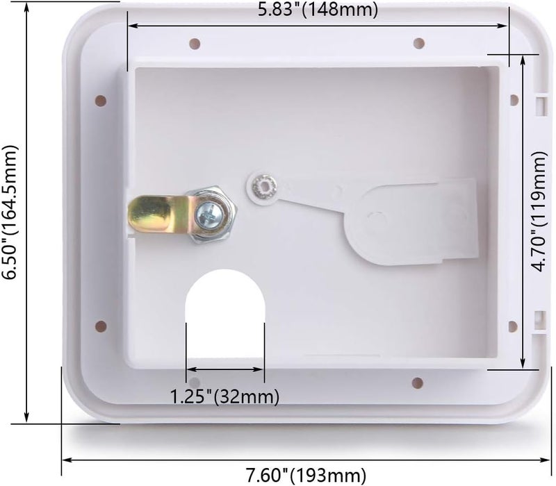 LCGP RV Access Door Electrical Cord Trailer Power Cord Cable Hatch Camper Hose Storage Door Compartment W 7-1/2 inch, H 6-1/2 inch - Image 4