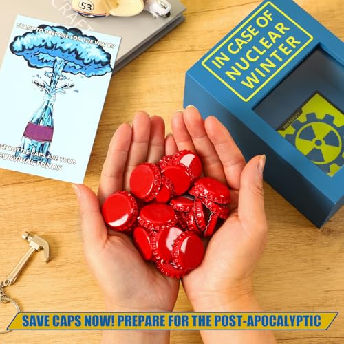 JULEASEL Funny Emergency Caps Stash w/ 30+ Red Caps, Funny Gag Gift Box w/Hammer | Hilarious Christmas Gift, Unique Birthday Gifts, Funny Stocking Stuffers for Men and Women - Image 3