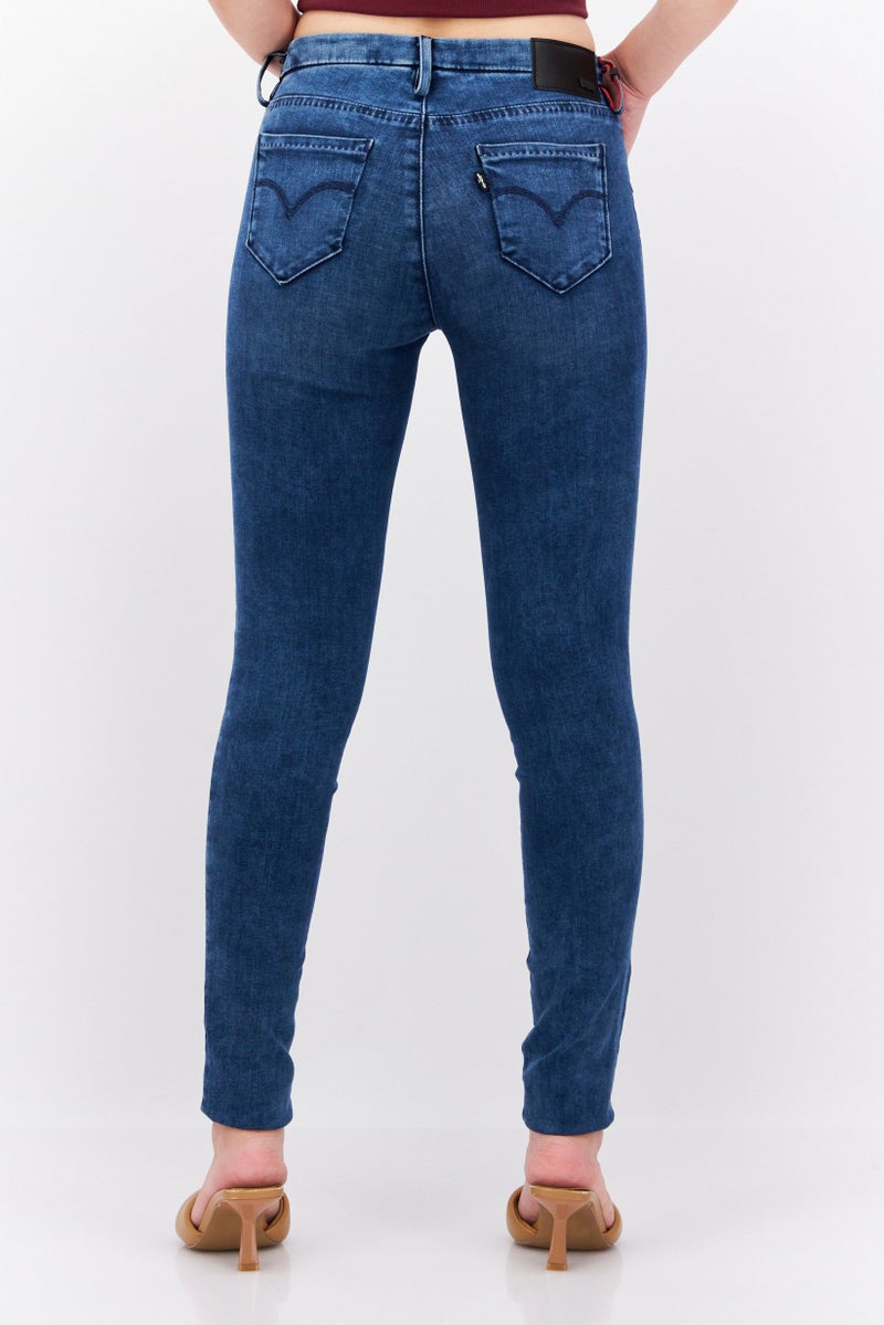 Levi's جينز ضيق للنساء قابل للتمدد، أزرق - Image 4