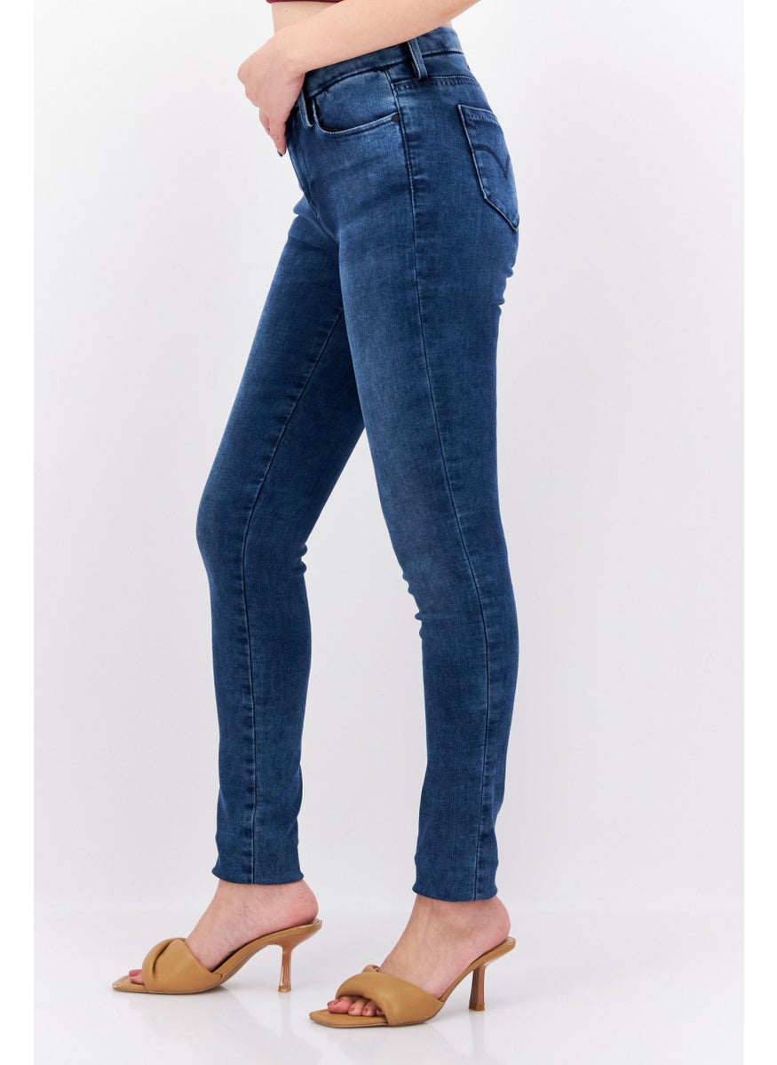 Levi's - Women Skinny Fit Wash Stretchable Jeans, Blue - Image 1