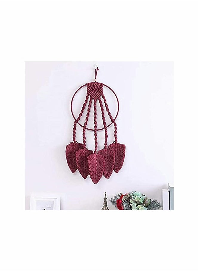 Macrame Cord, Cotton Rope 3mm x 220 yd (About 200m) 4 Strand Twisted(Wine Red)