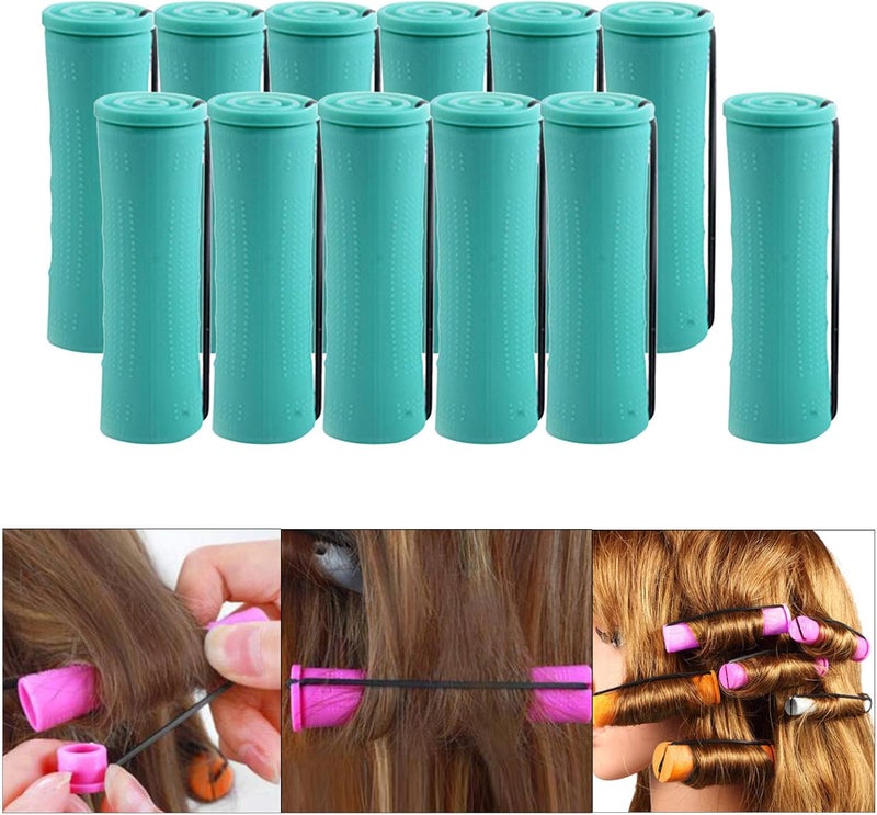 klarako Cold Wave Perm Rods Curling Hair Long Short Hair Small Medium Large Size Heatless tural Rollers Women 1Pack Styling Hairdressing Tools - 12Pcs 2.5cm - Image 4