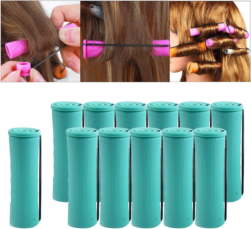 klarako Cold Wave Perm Rods Curling Hair Long Short Hair Small Medium Large Size Heatless tural Rollers Women 1Pack Styling Hairdressing Tools - 12Pcs 2.5cm - Image 3