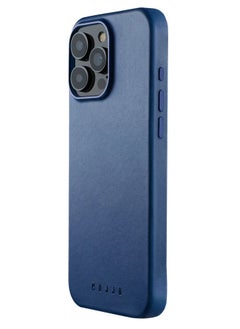 Mujjo Luxury Premium Full-Grain Leather Case for iPhone 16 Pro – Monaco Blue with MagSafe Compatibility  - Image 1