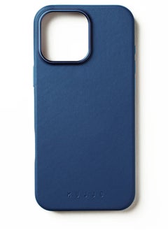 Mujjo Luxury Premium Full-Grain Leather Case for iPhone 16 Pro – Monaco Blue with MagSafe Compatibility  - Image 2