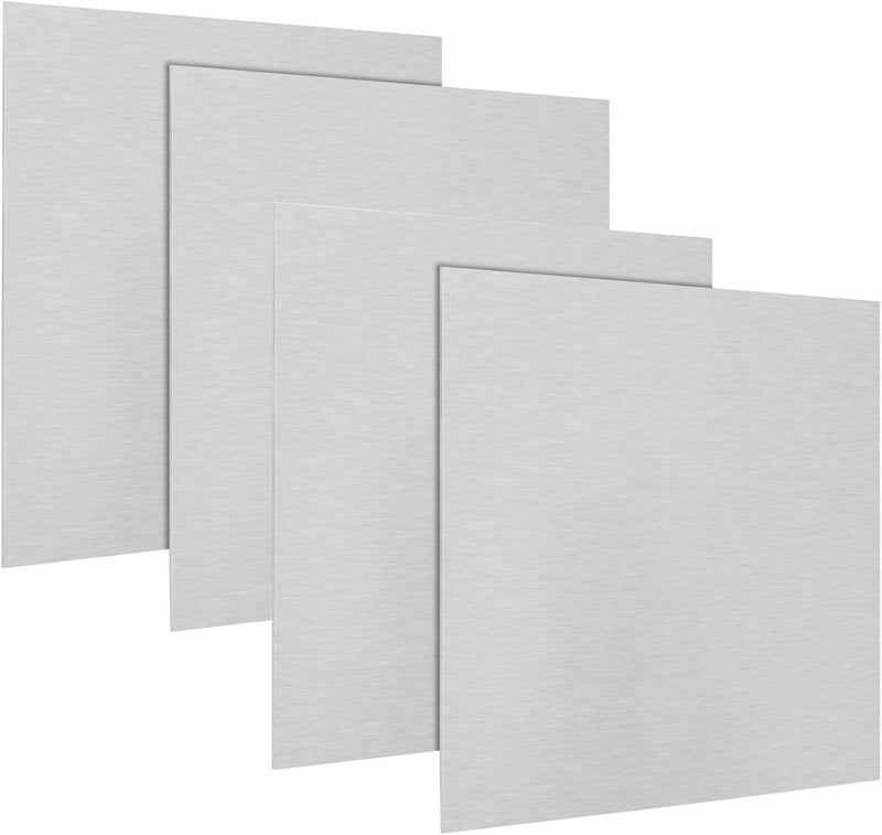 6061 T6 Aluminum Plate 4 PCS 1 5mm Thick Sheet 100x100mm With Protective Film For DIY Craft Projects - Image 1